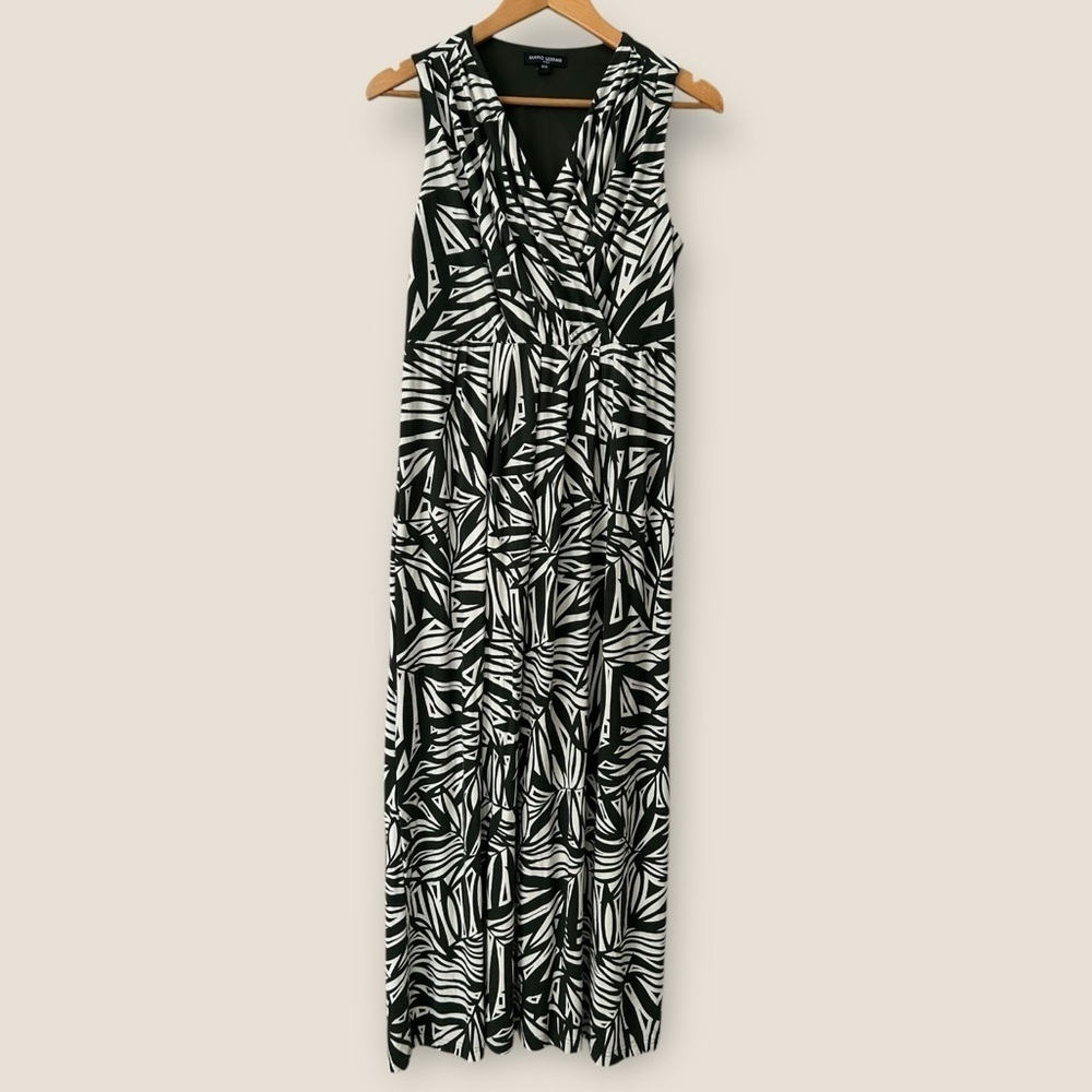 Mario Serrani Green Patterned Maxi Dress